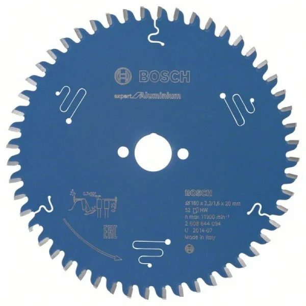 Пильный диск Expert for Aluminium 160x20x2,2 мм, 52 Bosch 2608644094