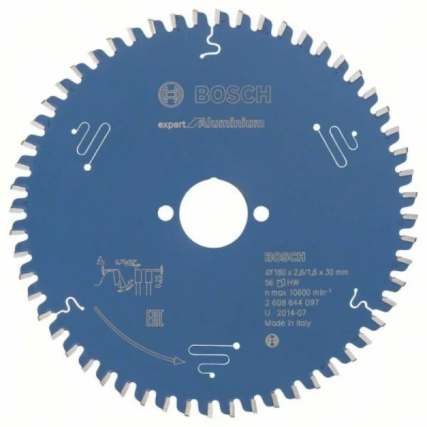 Пильный диск Expert for Aluminium 180x30x2,6 мм, 56 Bosch 2608644097