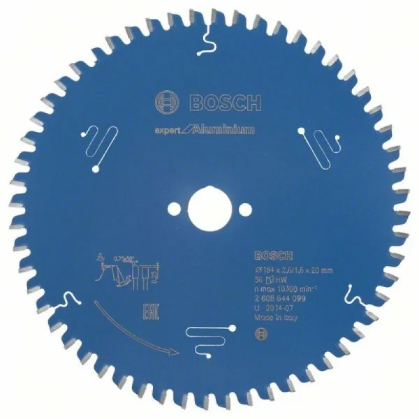Пильный диск Expert for Aluminium 184x20x2,6 мм, 56 Bosch 2608644099
