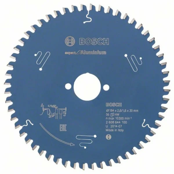 Пильный диск Expert for Aluminium 184x30x2,6 мм, 56 Bosch 2608644100