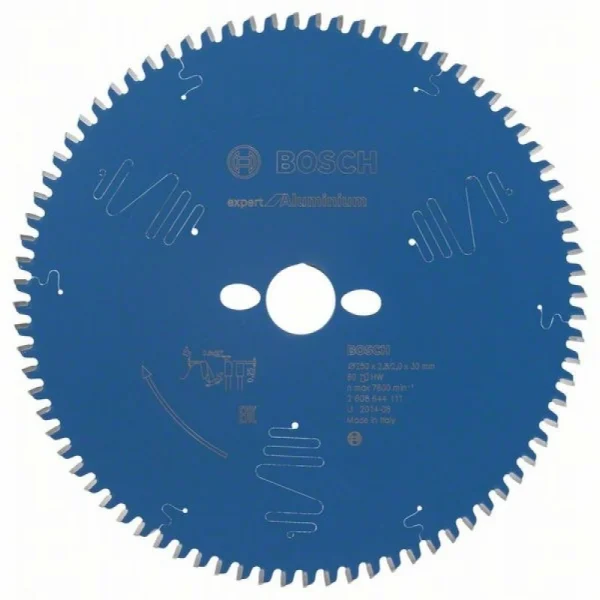 Пильный диск Expert for Aluminium 250x30x2,8 мм, 80 Bosch 2608644111