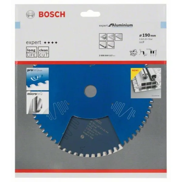Пильный диск Expert for Aluminium 190x2,6 мм, 58 Bosch 2608644117 — изображение 2