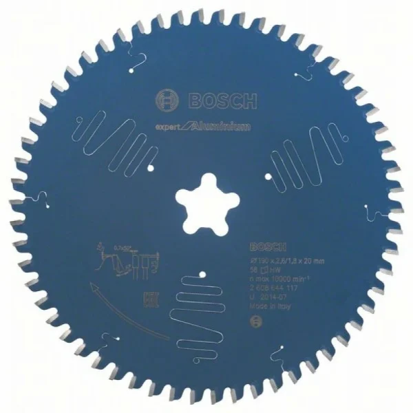Пильный диск Expert for Aluminium 190x2,6 мм, 58 Bosch 2608644117