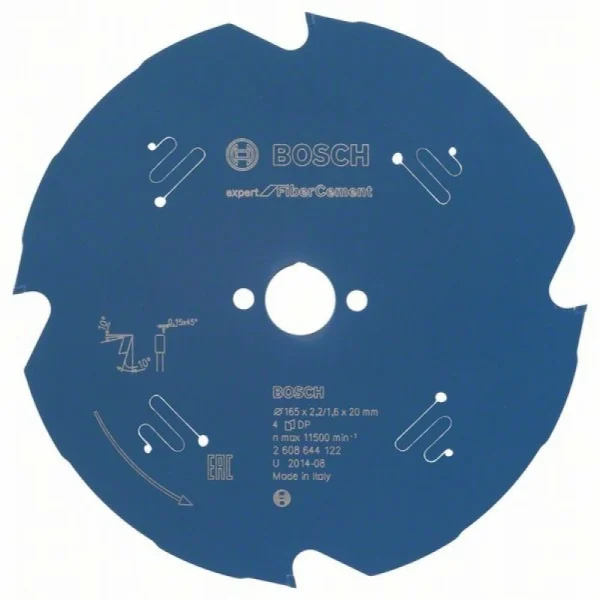 Пильный диск Expert for Fiber Cement 165x20x2,2 мм, 4 Bosch 2608644122