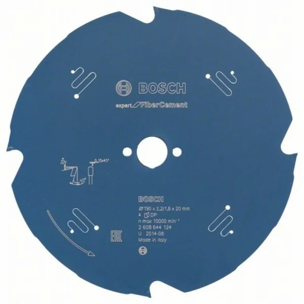 Пильный диск Expert for Fiber Cement 190x20x2,2 мм, 4 Bosch 2608644124