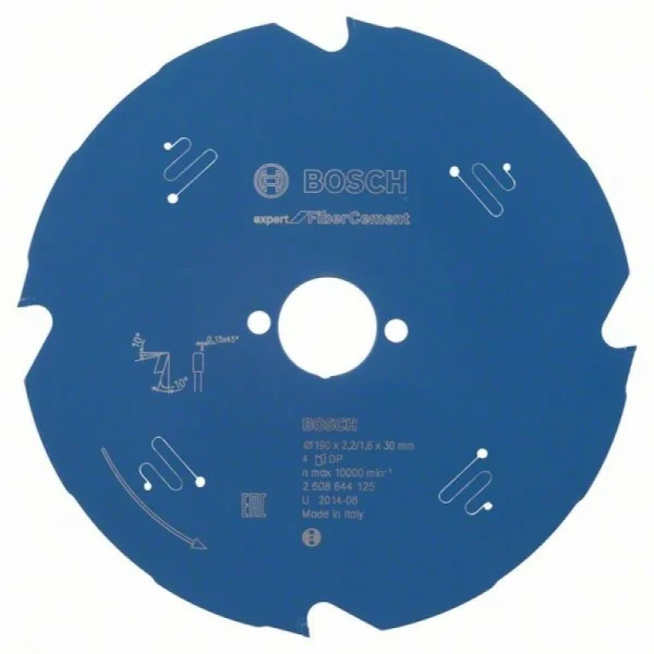 Пильный диск Expert for Fiber Cement 190x30x2,2 мм, 4 Bosch 2608644125
