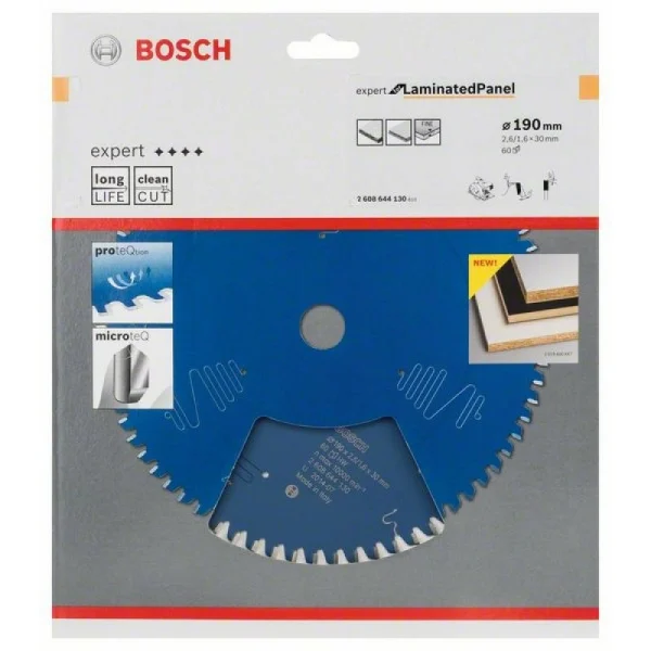 Пильный диск Expert for Laminated Panel 190x30x2,6 мм, 60 Bosch 2608644130 — изображение 2