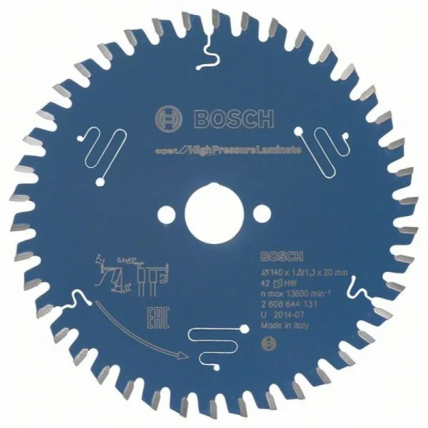 Пильный диск Expert for High Pressure Laminate 140x20x1,8 мм, 42 Bosch 2608644131