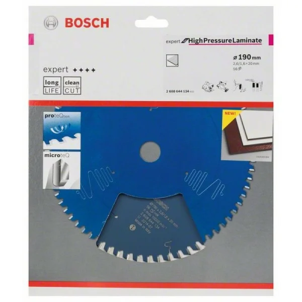 Пильный диск Expert for High Pressure Laminate 190x20x2,6 мм, 56 Bosch 2608644134 — изображение 2