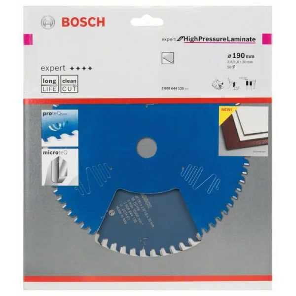 Пильный диск Expert for High Pressure Laminate 190x30x2,6 мм, 56 Bosch 2608644135 — изображение 2