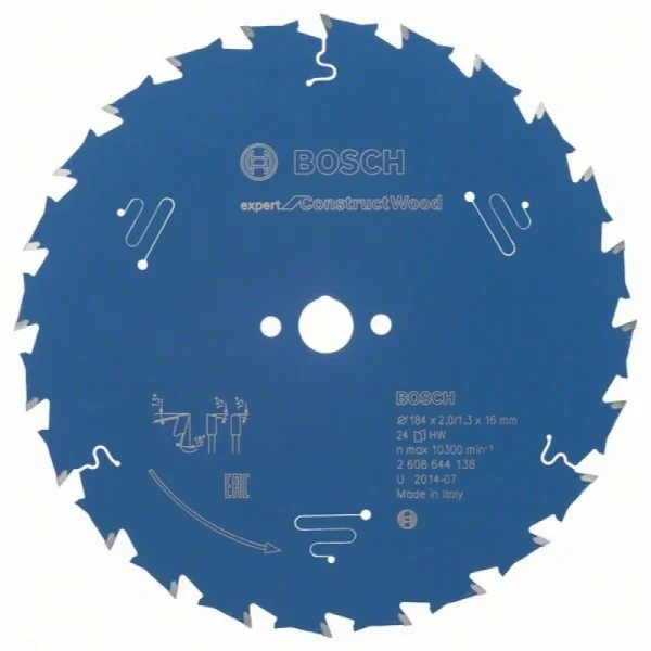 Пильный диск Expert for Construct Wood 184x16x2,0 мм, 24 Bosch 2608644138