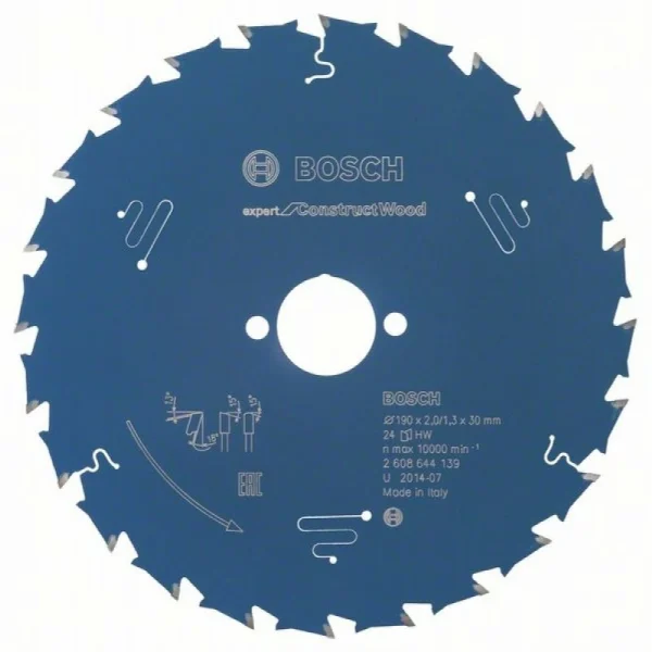 Пильный диск Expert for Construct Wood 190x30x2,0 мм, 24 Bosch 2608644139