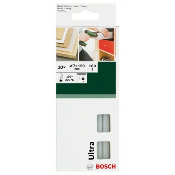 Стержни плавкого клея Ultra 7 мм 30 шт. Bosch 2609256D29 — изображение 2