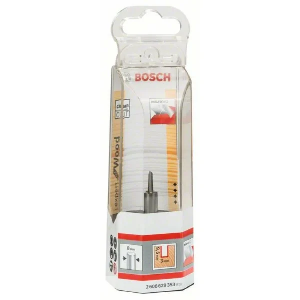 Пазовая фреза, полностью твердосплавная 8 мм, D1 3 мм, L 9,5 мм, G 50,7 мм Bosch 2608629353 — изображение 2