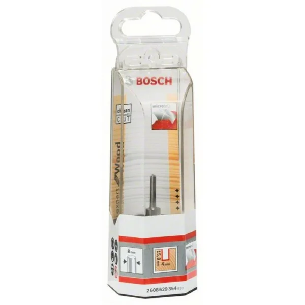 Пазовая фреза, полностью твердосплавная 8 мм, D1 4 мм, L 15,8 мм, G 50,7 мм Bosch 2608629354 — изображение 2
