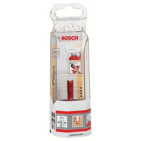 Пазовая фреза 8 мм, D1 8 мм, L 19 мм, G 52 мм Bosch 2608629358 — изображение 2