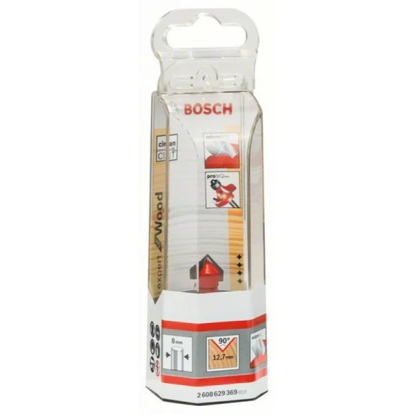 Фреза пазовая V-образная 8 мм, D 12,7 мм, L 10 мм, G 44,5 мм, 90° Bosch 2608629369 — изображение 2