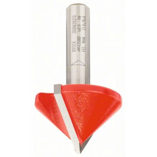 Фреза пазовая V-образная 8 мм, D 31,8 мм, L 19 мм, G 51 мм, 90° Bosch 2608629370