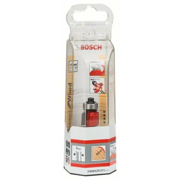 Карнизная фреза 8 мм, D 16,7 мм, R1 2 мм, L 12,7 мм, G 55 мм Bosch 2608629371 — изображение 2