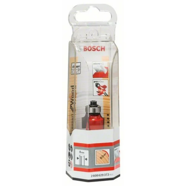 Карнизная фреза 8 мм, D 18,7 мм, R1 3 мм, L 12,7 мм, G 55 мм Bosch 2608629372 — изображение 2