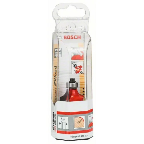 Карнизная фреза 8 мм, D 28,6 мм, R1 8 мм, L 12,7 мм, G 55 мм Bosch 2608629375 — изображение 2