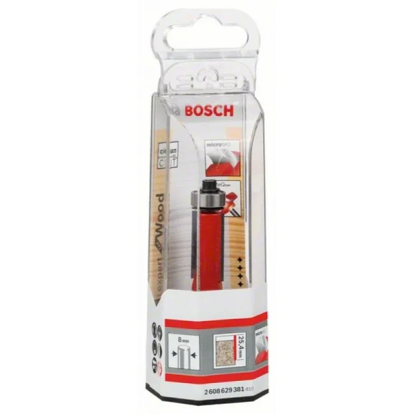 Фреза для выборки заподлицо 8 мм, D1 12,7 мм, L 25,4 мм, G 71,5 мм Bosch 2608629381 — изображение 2