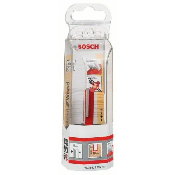 Пазовая фреза 8 мм, D1 10 мм, L 25,4 мм, G 62,4 мм Bosch 2608629392 — изображение 2