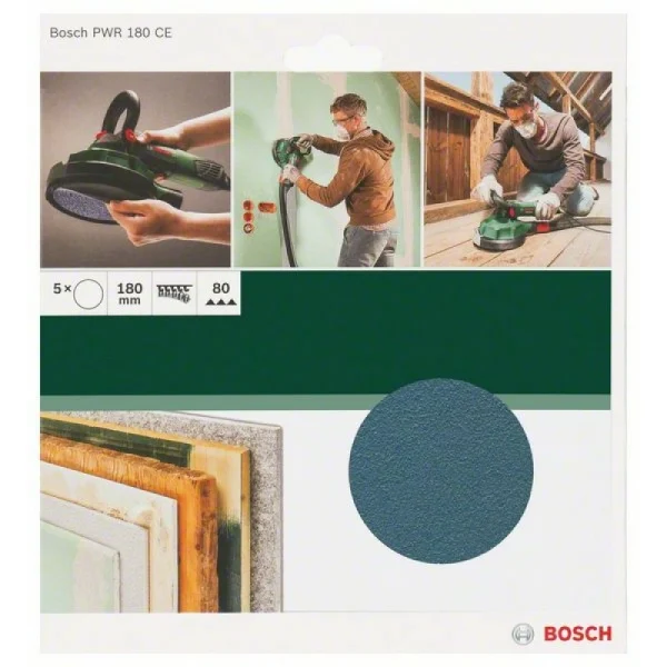 Шлифлисты PWR 180мм K80 180, 80 Bosch 2609256D38 — изображение 2