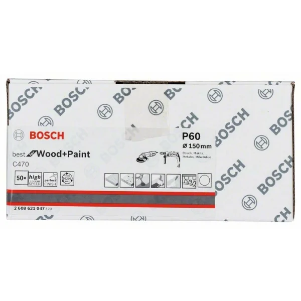 Шлифлист C470, в упаковке 5шт. 125 мм, 240 Bosch 2608608X77 — изображение 2