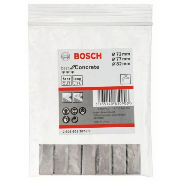 Сегменты для алмазных коронок 72,77,82 мм (7 шт) Bosch 2608601387 — изображение 2