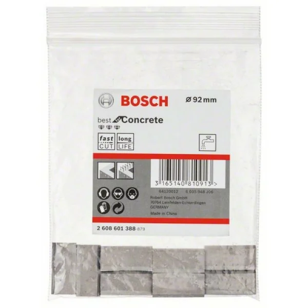 Сегменты для алмазных коронок 92 мм (8 шт) Bosch 2608601388 — изображение 2
