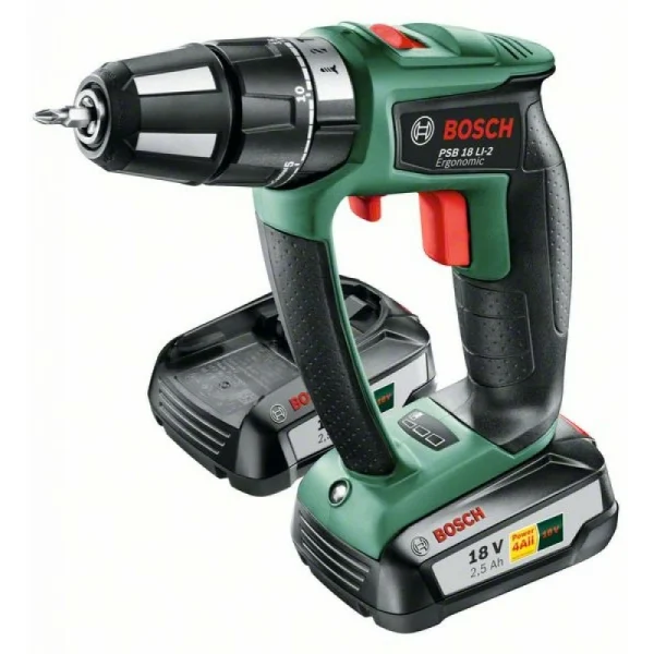 Аккумуляторная ударная дрель-шуруповерт Bosch PSB 18 LI-2 Ergonomic (06039B0301)