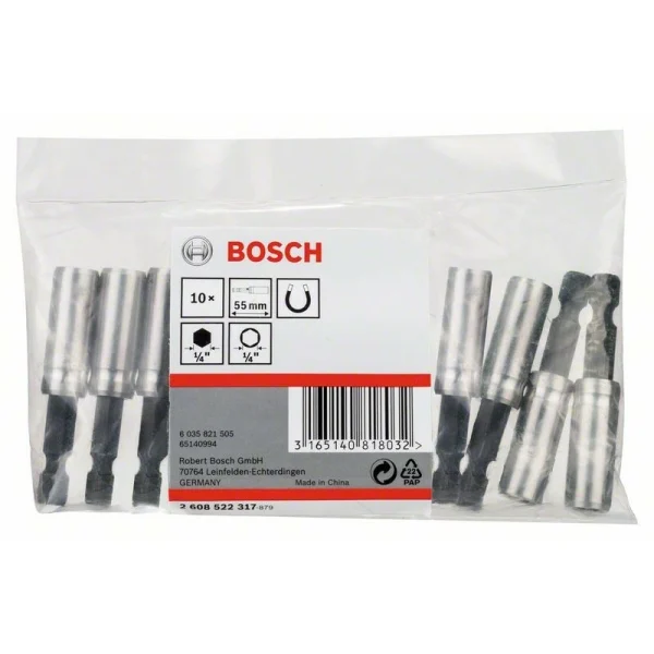 Универсальный держатель магнитный, 10шт. 1/4', L 55мм Bosch 2608522317 — изображение 2