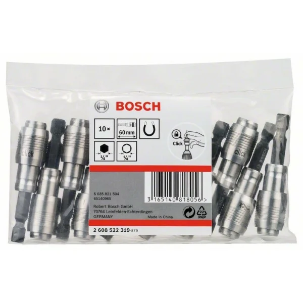 Универсальный держатель с функцией One-Click, 10шт. 1/4', L 60мм Bosch 2608522319 — изображение 2