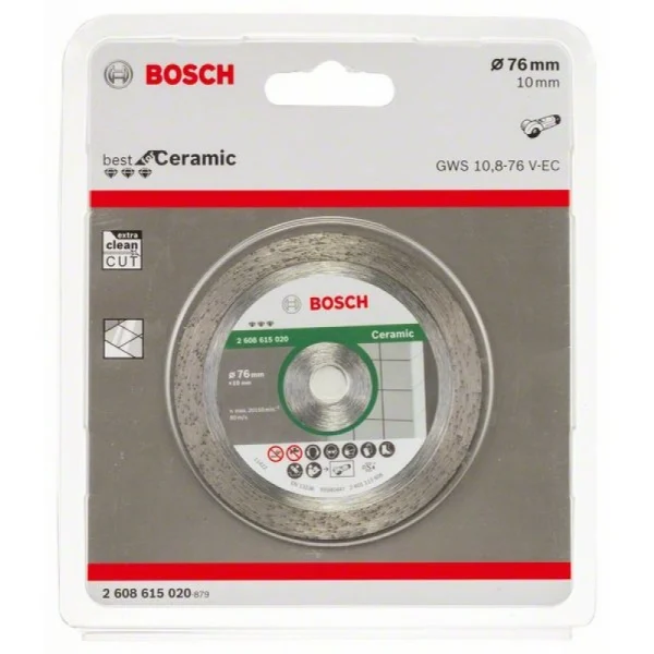 Алмазный диск Best for Ceramic 76 мм; 1,9 мм ;10 мм Bosch 2608615020 — изображение 2