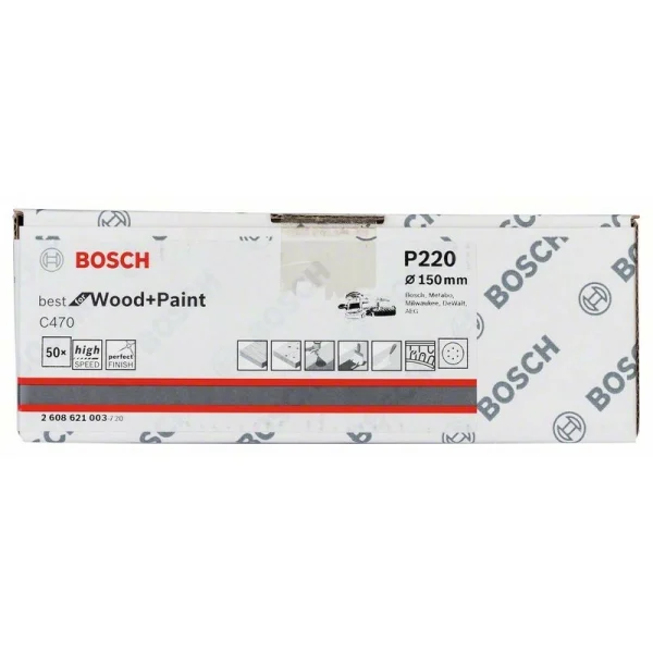 Шлифлист C470, в упаковке 50 шт. 150 мм, 220 Bosch 2608621003 — изображение 2