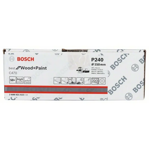Шлифлист C470, в упаковке 50 шт. 150 мм, 240 Bosch 2608621023 — изображение 2