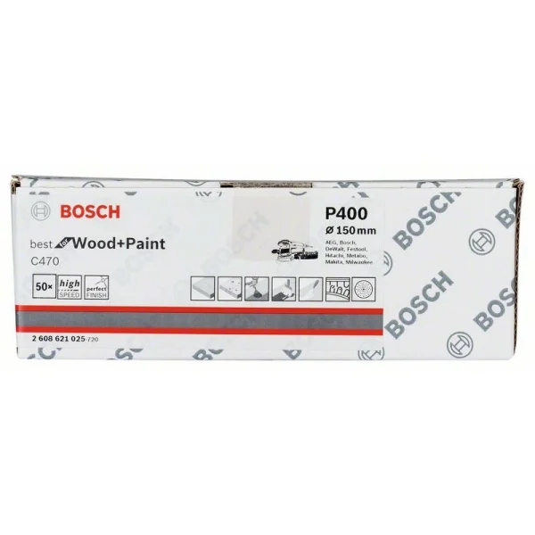 Шлифлист C470, в упаковке 50 шт. 150 мм, 400 Bosch 2608621025 — изображение 2
