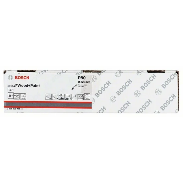 Шлифлист C470, в упаковке 25 шт. 225 мм, 80 Bosch 2608621028 — изображение 2