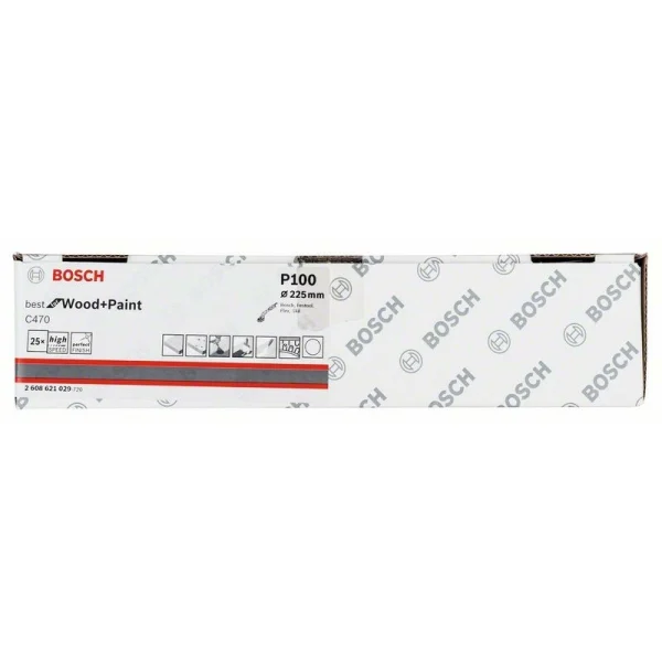 Шлифлист C470, в упаковке 25 шт. 225 мм, 100 Bosch 2608621029 — изображение 2