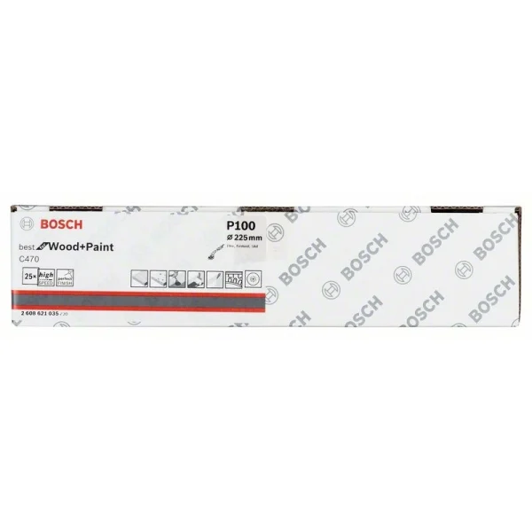 Шлифлист C470, в упаковке 25 шт. 225 мм, 100 Bosch 2608621035 — изображение 2