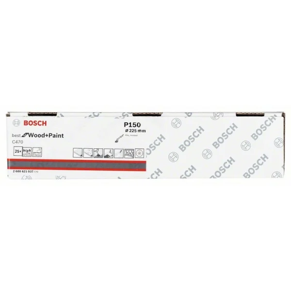 Шлифлист C470, в упаковке 25 шт. 225 мм, 150 Bosch 2608621037 — изображение 2