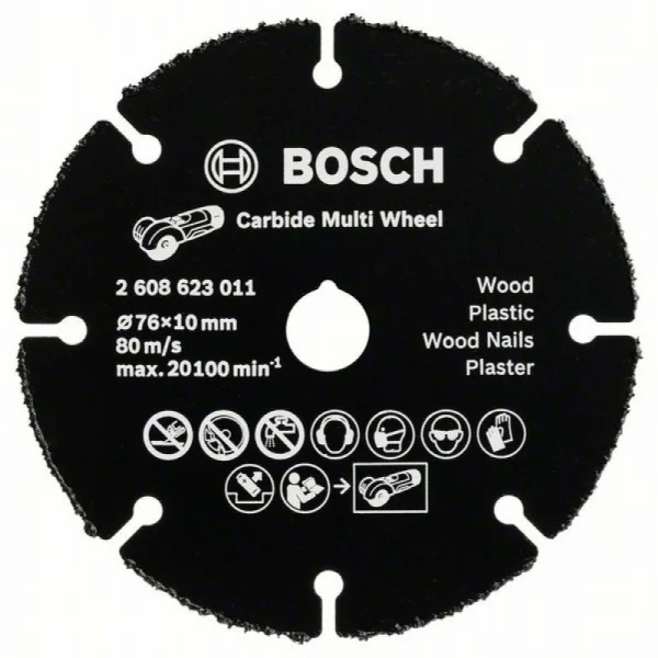 Твердосплавный отрезной круг Multi Wheel 76 мм; 1 мм; 10 мм Bosch 2608623011