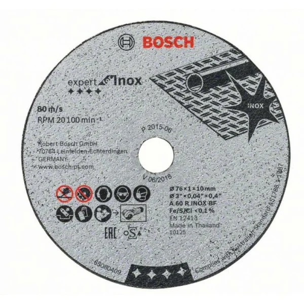 Отрезной круг Expert for Inox A 60 R INOX BF 76x10x1 мм Bosch 2608601520