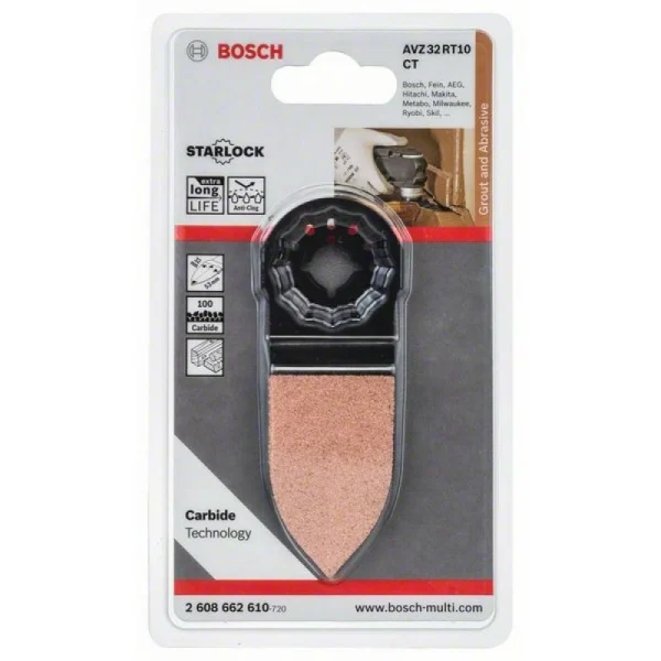 Погружное пильное полотно Carbide-RIFF AVZ 32 RT10 32x50 мм Bosch 2608662610 — изображение 2