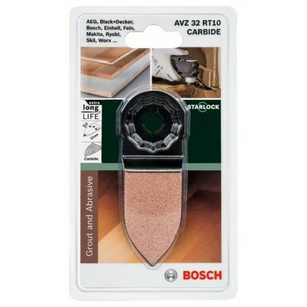 Шлифовальная подошва Carbide-RIFF AVZ 32 RT10 32x50 мм Bosch 2609256D51 — изображение 2