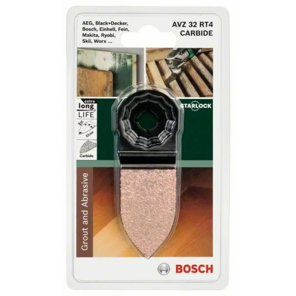 Шлифовальная подошва Carbide-RIFF AVZ 32 RT4 32x50 мм Bosch 2609256D52 — изображение 2