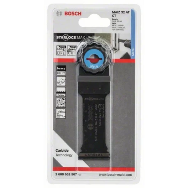 Погружное пильное полотно Carbide MAIZ 32 AT Metal 70x32 мм Bosch 2608662567 — изображение 2