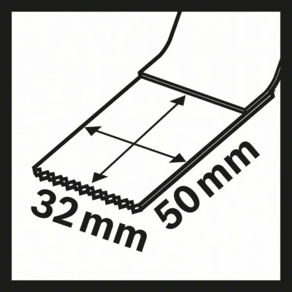 Погружное пильное полотно Carbide PAIZ 32 AT Metal 50x32 мм Bosch 2609256D53 — изображение 5