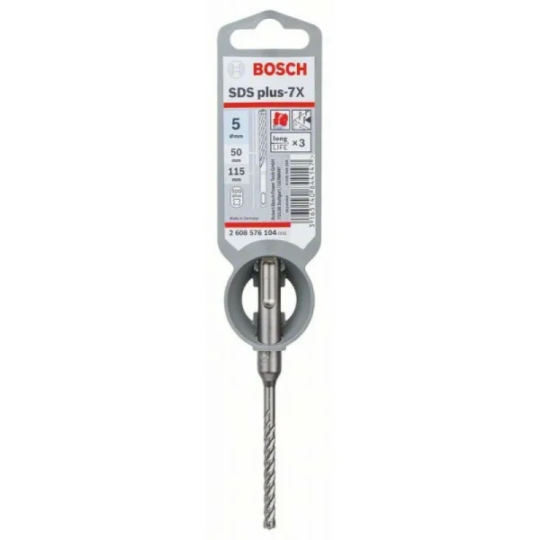 Бур SDS-plus-7X 5 x 50 x 115 мм Bosch 2608576104